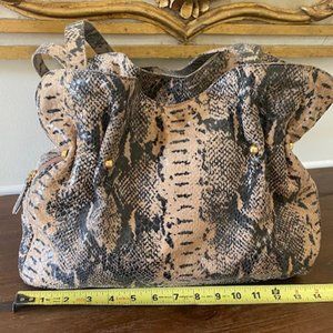 Ashneil snake embossed leather handbag